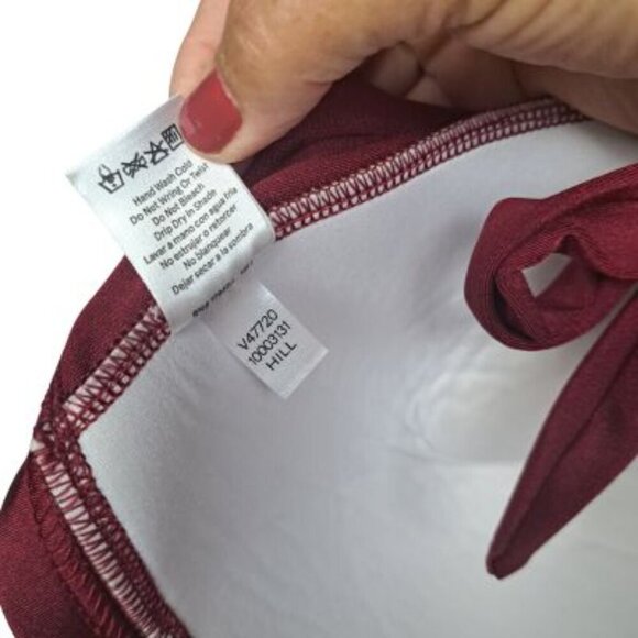 Venus Maroon Strappy Push Up Bikini Swim Top - Picture 5 of 5